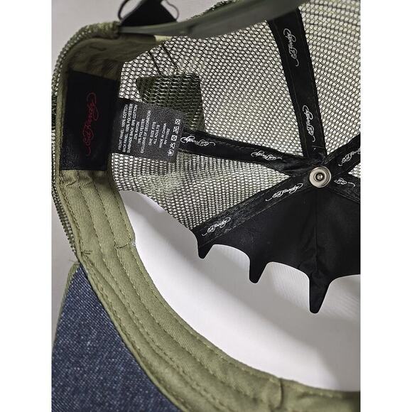 Ed Hardy Tattoo Trucker Hat Green - Picture 9 of 12